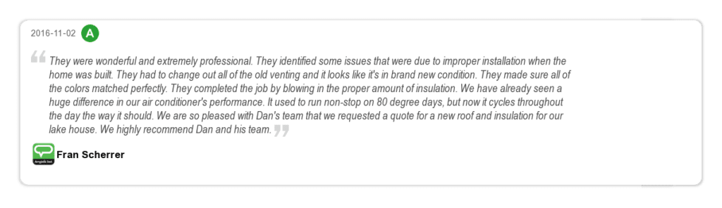 Sherrer review 3 integrity 1st roofing